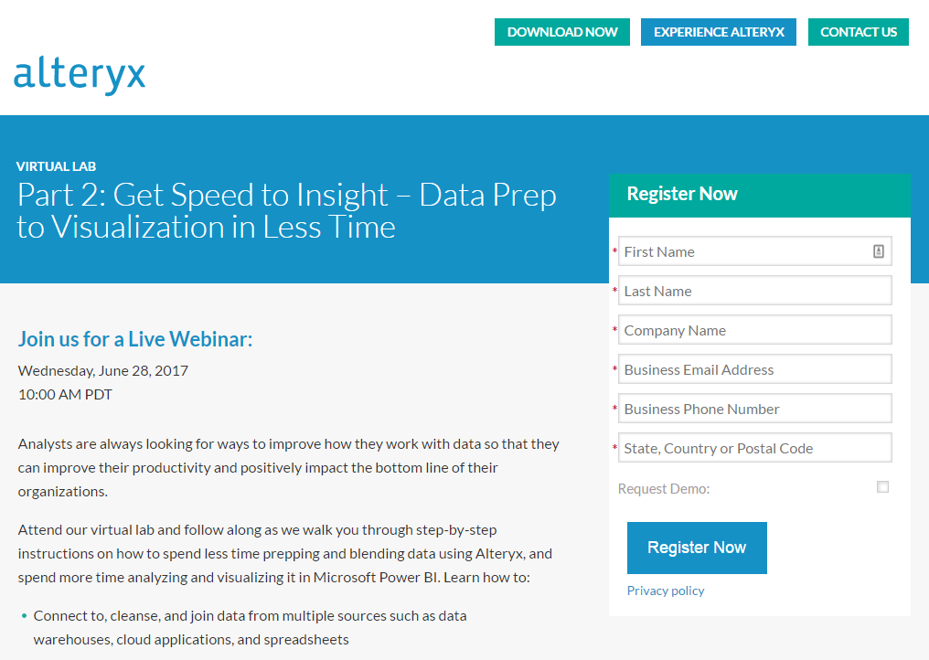 Virtual Lab with Microsoft Power BI and Alteryx